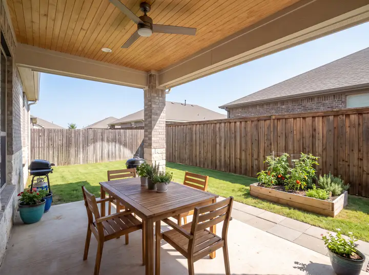 Photo 4 of 4, Single story with a covered patio